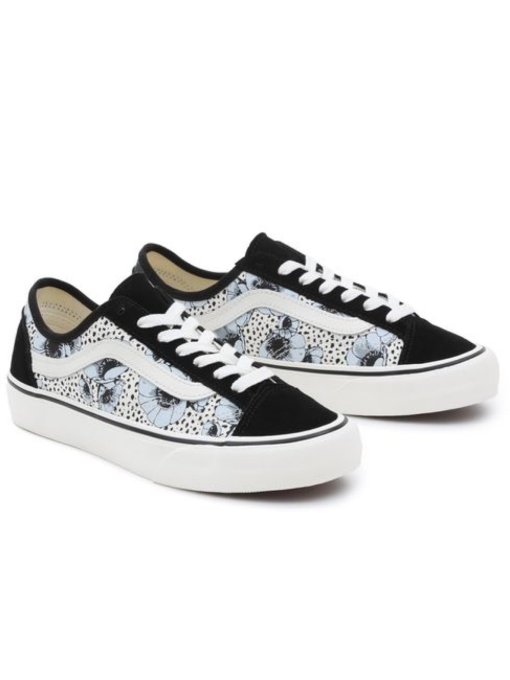 Woman’s Vans Style 36 Deacon VR3 Cush Sneakers Blue & Black Floral Size 9